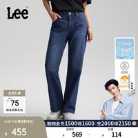 Lee 天丝直筒牛仔裤 中深蓝色 26 女士