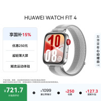 华为 WATCH FIT 4 智能手表 43mm 幻影银编织款表带