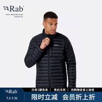 Rab 男士700蓬运动羽绒Microlight防泼水防撕轻量羽绒服403g QDB-16 墨黑色 M