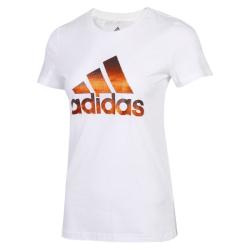 adidas FJ5012 透气圆领印花 S 女装运动T恤