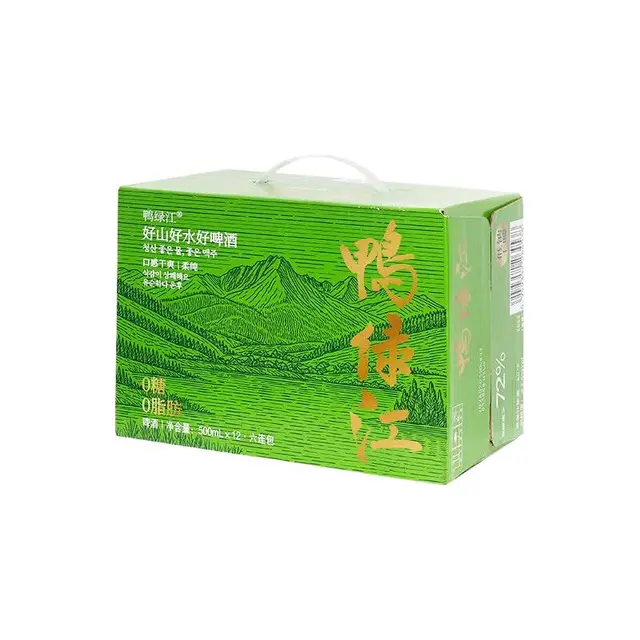鸭绿江 风味干啤 500ml*12罐 啤酒