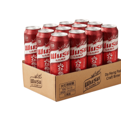 乌苏啤酒 大红袍精酿中式茶啤踏青出游聚会整箱装 550ML*12罐