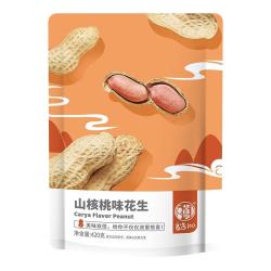 华味亨 420g两口味花生组合山核桃味/蒜香味 炒货零食花生 420g山核桃味*2袋