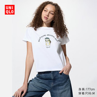 优衣库 mofusand UT/短袖T恤女装印花26春夏新款488304 00 白色