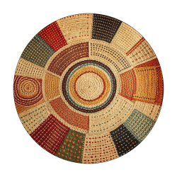 KAYE SJR-K灼光-03 中古风 直径80cm 圆形地毯