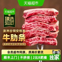 澳贝美 猫超臻选澳洲安格斯谷饲牛肋条澳贝美原切牛肋排肉生鲜牛