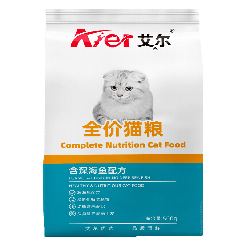 艾尔 全阶段猫粮 深海鱼配方 500g