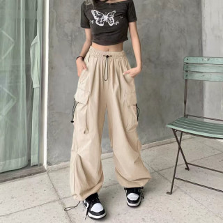 燠阳 美式复古工装休闲裤 杏色 2XL