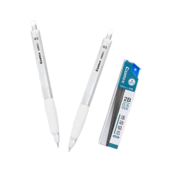 齐心 防晃动自动铅笔0.5mm 2支 1盒铅芯
