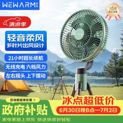 WeWarm 户外充电风扇直流变频露营风扇空气循环扇便携可拆卸收纳落地扇家用长续航锂电池静音节能FN8091