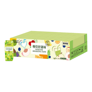 菲里维尔 100%青提汁复原葡萄汁 200ml*24瓶 果汁饮料