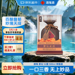 酒鬼 紫坛贰拾 柔和 52%vol 馥郁香型白酒 500ml 单瓶装