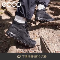 ecco 驱动820224 透气轻便 中帮运动鞋 男 黑色 42
