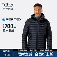 Rab 男子户外羽绒服 QDB-12 曜黑色 M