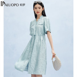 帕罗 真丝桑蚕丝衬衫裙子女