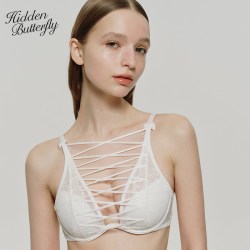 HIDDEN BUTTERFLY 女士法式蕾丝文胸套装 20250314双生荆棘