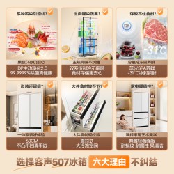 容声 BCD-507Q30FZLBP 双系统零嵌法式多门冰箱