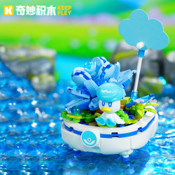奇妙积木 宝可梦盆栽第二弹系列 K20242 润水鸭款盆载
