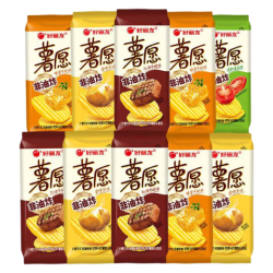 好丽友 薯愿薯片零食成人儿童休闲零食非油炸膨化食品宿舍办公室小零食 35.8g*10