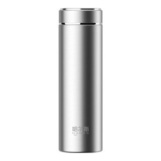 HAERS 316不锈钢 一键速开 茶水分离 雅致银 450ml 保温杯
