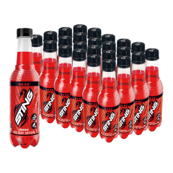 百事 可乐Sting唤能燃爆莓果味能量可乐汽水碳酸饮料350ml*12瓶*2箱+棒球帽