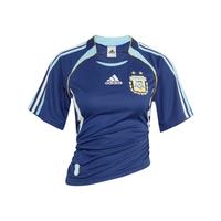 adidas 阿迪达斯 阿根廷队足球休闲文化褶皱修身短袖球衣