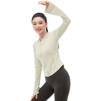 VVC 防晒衣女 长袖连帽修身 防紫外线 燕麦奶 M