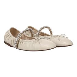 Sam Edelman AYAH 水钻珠饰 褶皱芭蕾一字带 女士单鞋