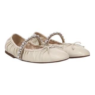 88VIP：Sam Edelman AYAH 水钻珠饰 褶皱芭蕾一字带 女士单鞋