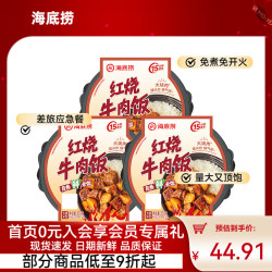 海底捞 自热米饭 1110g 3盒 红烧牛肉饭