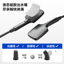 浪鲸 智能花洒淋浴套装 全铜增压顶喷 枪灰色
