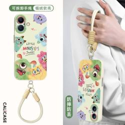 珂莉蔓 适用苹果17手机壳镜头全包iphone17保护软外壳硅胶挂绳防摔散热超薄卡通可爱男女-古董白青绿小怪