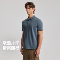 诺诗兰 雨灰色吸湿速干Polo短袖T恤 175