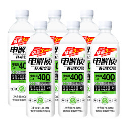 依能 电解质水白桃青提多口味补液盐青提味900ml*6瓶