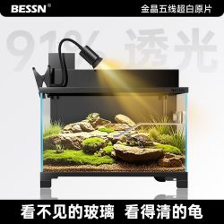 Bessn 乌龟缸 家用客厅生态龟缸超白玻璃