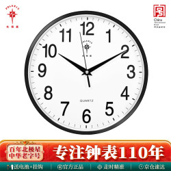 北极星 2842 石英挂钟 黑色 30cm
