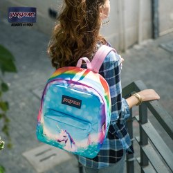 JANSPORT 彩虹小马印花 双肩包