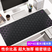 灵蛇 鼠标垫 900*400*3 超大加厚办公游戏鼠标垫 精密锁边 可水洗P51  壁垒紫  礼盒装