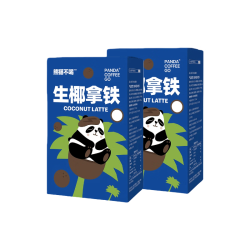 熊猫不喝 生椰拿铁150g*2盒 速溶咖啡燃脂提神