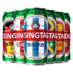 青岛啤酒 足球热爱罐 500ml*12罐 球赛必备