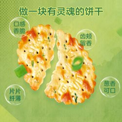 嘉士利 葱油薄脆饼干咸味葱油葱香早餐饱腹解馋小吃休闲下午茶零食15包