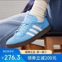 adidas T头鞋 VL COURT 2.0复古休闲板鞋德训鞋男女轻运动 JS4594 天蓝色 JS4594