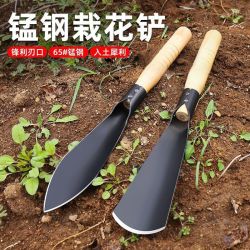 园林神器 锰钢挖土种花野菜铁铲养花工具 尖铲平铲各一把