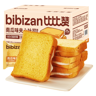 比比赞 南瓜夹心吐司 800g 面包