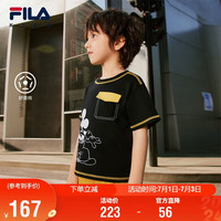 FILA X MICKEY MOUSE联名斐乐儿童短袖T恤2026夏季男小童上衣