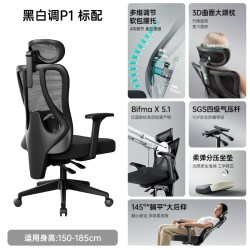 黑白调 人体工学 电脑椅