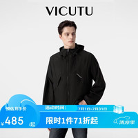 威可多 男士夹克防晒服外套VEW24143309 石墨黑 175/92A