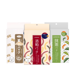 LUERLING 酒粕抹茶咖啡因三合一套装补水保湿去黄贴片面膜祛斑美白