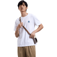 金利来 100%棉 献钱狮印花 黑色 M 男士T恤
