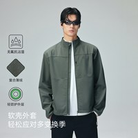 杰克琼斯 防风防水磨毛内里 男士软壳夹克